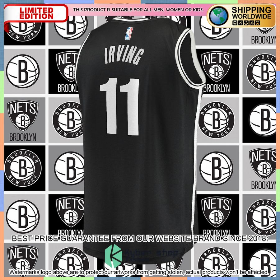 Kyrie Irving Brooklyn Nets Youth 2019-20 Black Basketball Jersey 6 Kyrie Irving Brooklyn Nets Youth 2019-20 Black Basketball Jersey word3