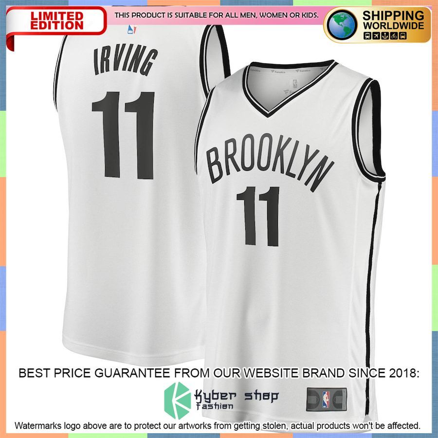Kyrie Irving Brooklyn Nets Youth 2020-21 Player White Basketball Jersey