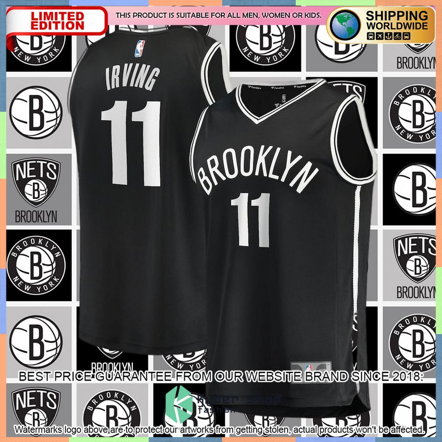 Kyrie Irving Brooklyn Nets Youth 2021-22 Black Basketball Jersey 4 Kyrie Irving Brooklyn Nets Youth 2021-22 Black Basketball Jersey word2