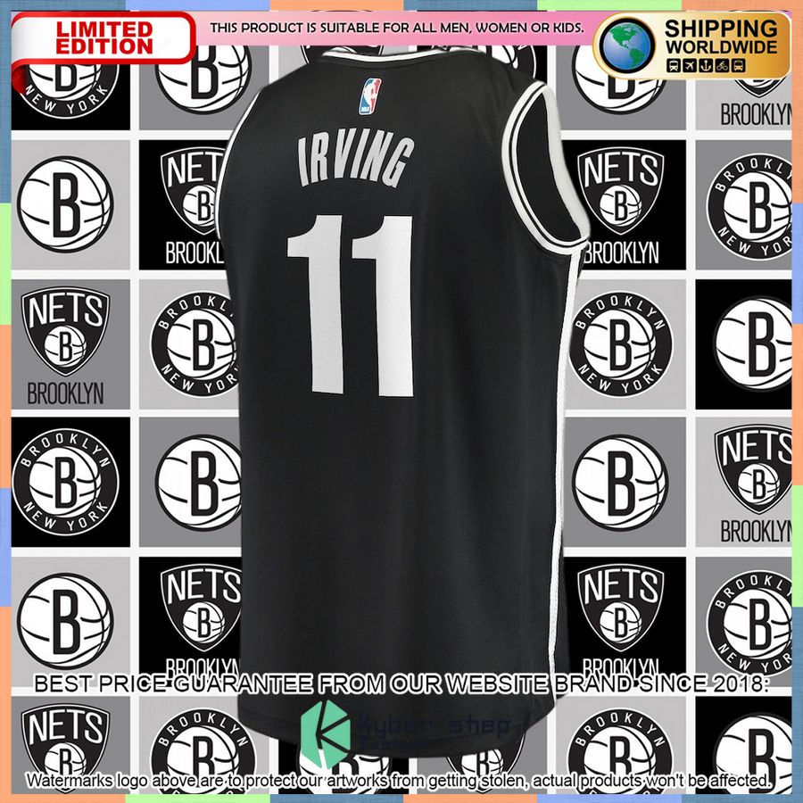 Kyrie Irving Brooklyn Nets Youth 2021-22 Black Basketball Jersey 6 Kyrie Irving Brooklyn Nets Youth 2021-22 Black Basketball Jersey word2
