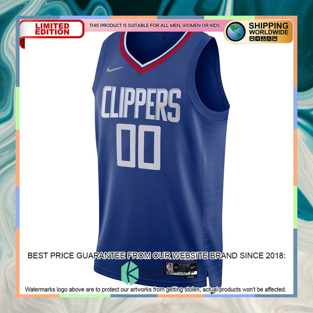 LA Clippers Nike 2021-22 Diamond Custom Royal Basketball Jersey 5 LA Clippers Nike 2021-22 Diamond Custom Royal Basketball Jersey word3