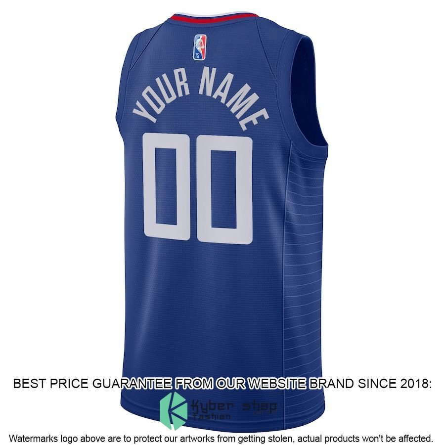 LA Clippers Nike 2021-22 Diamond Custom Royal Basketball Jersey 3 LA Clippers Nike 2021-22 Diamond Custom Royal Basketball Jersey word3