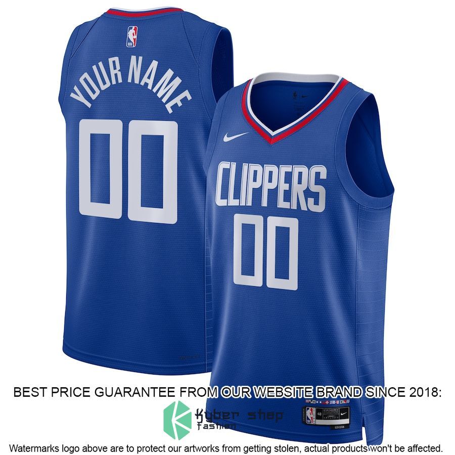 LA Clippers Nike Unisex 2022-23 Custom Royal Basketball Jersey