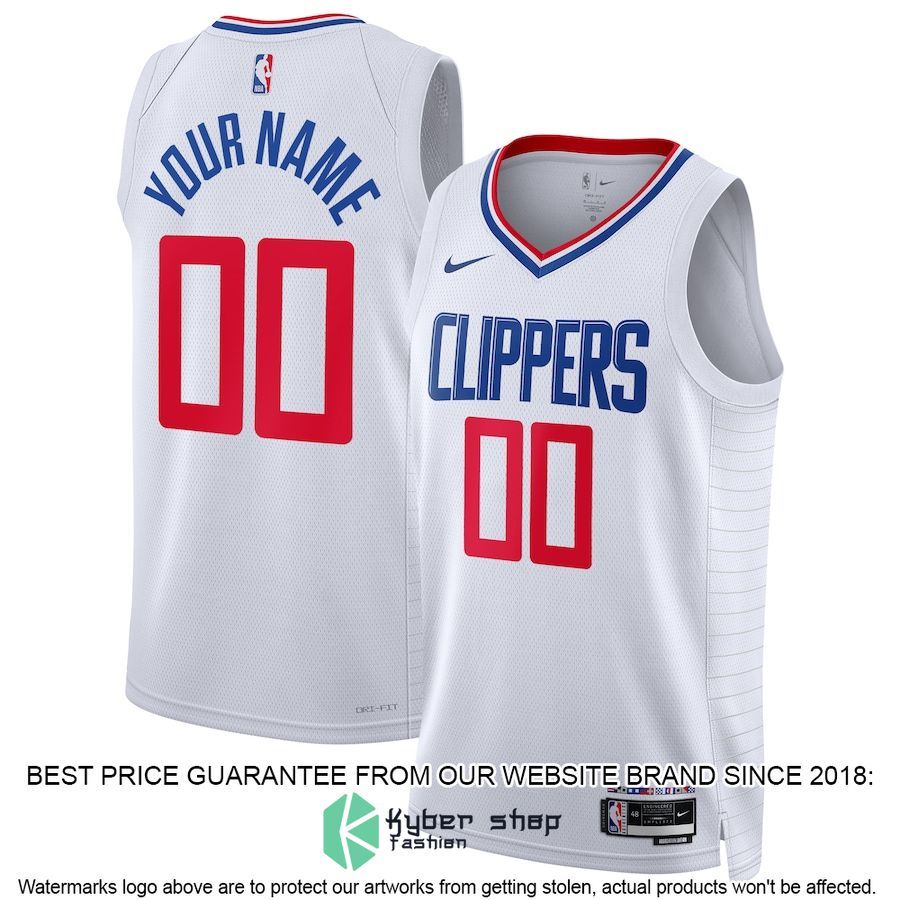 LA Clippers Nike Unisex 2022-23 Custom White Basketball Jersey