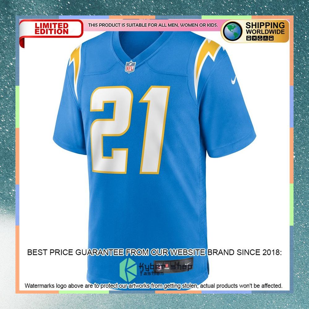 LaDainian Tomlinson Los Angeles Chargers Football Retired Powder Blue Football Jersey 6 LaDainian Tomlinson Los Angeles Chargers Football Retired Powder Blue Football Jersey word3
