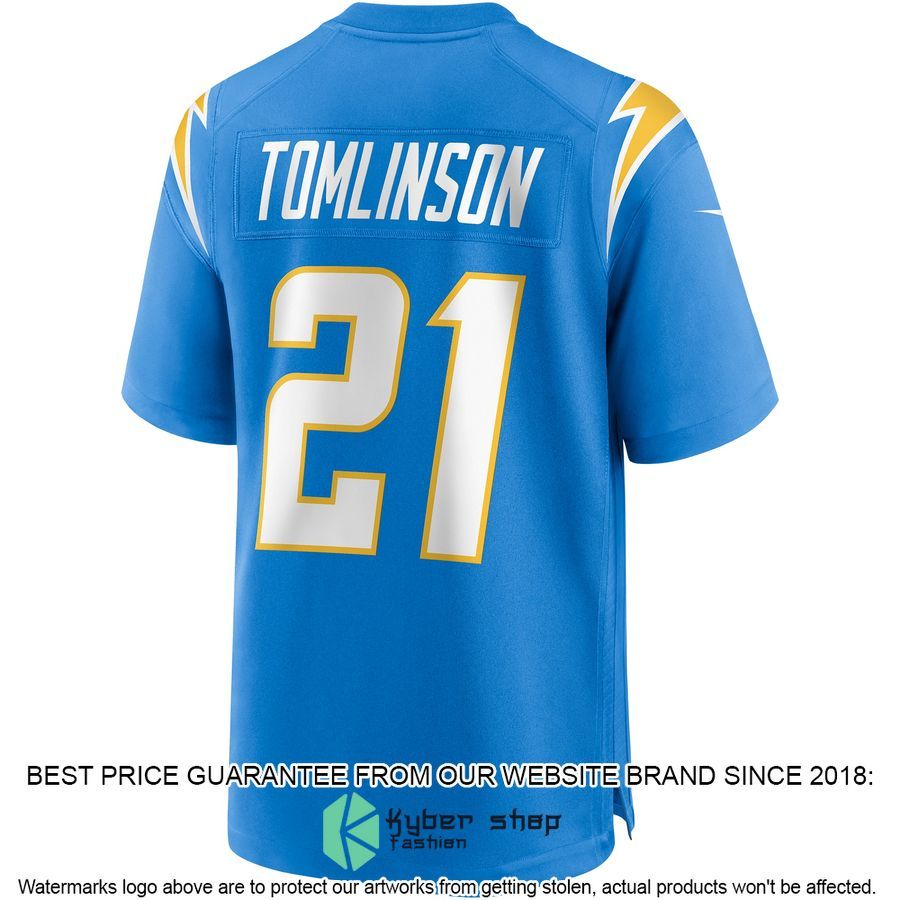 LaDainian Tomlinson Los Angeles Chargers Football Retired Powder Blue Football Jersey 3 LaDainian Tomlinson Los Angeles Chargers Football Retired Powder Blue Football Jersey word3
