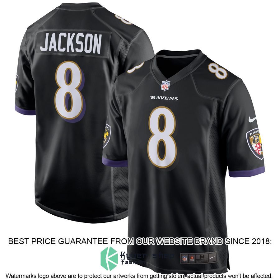 Lamar Jackson Baltimore Ravens Black Football Jersey