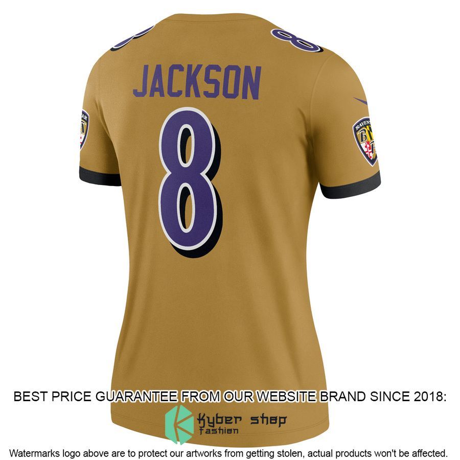 Lamar Jackson Baltimore Ravens Women's Inverted Legend Gold Football Jersey 3 Lamar Jackson Baltimore Ravens Women's Inverted Legend Gold Football Jersey word3