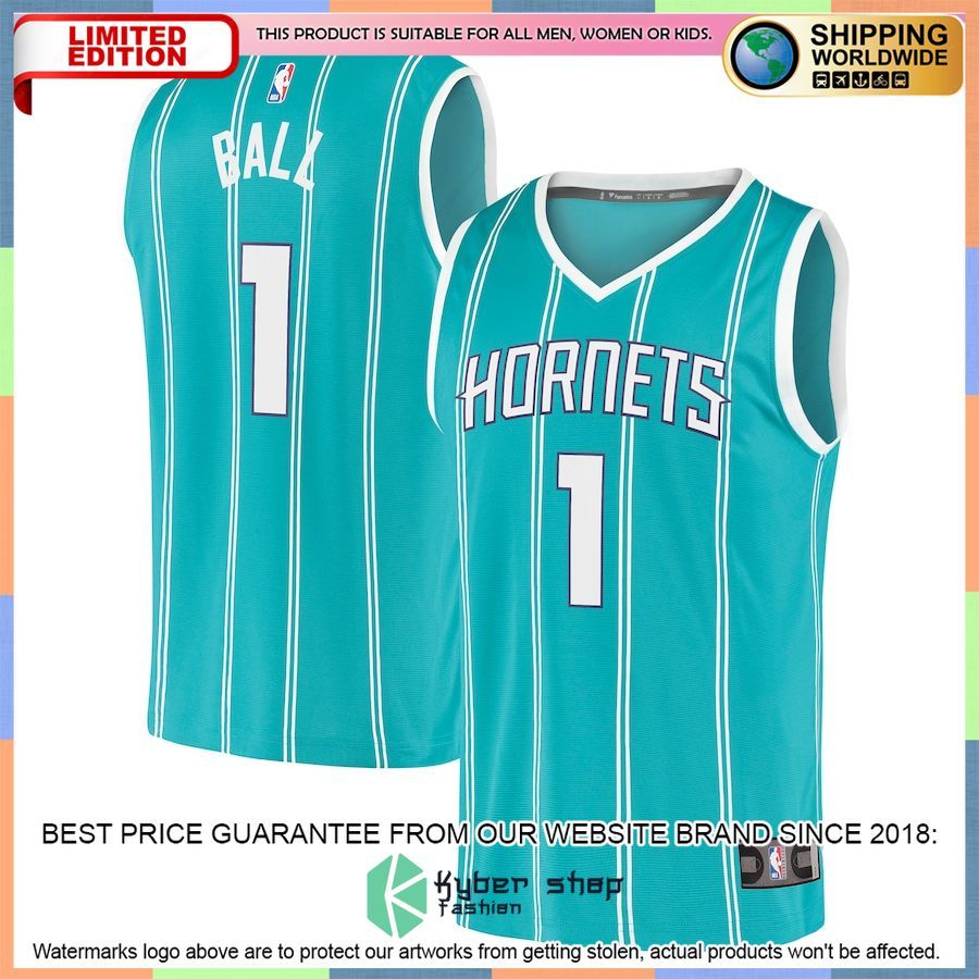 LaMelo Ball Charlotte Hornets 2021-22 Teal Basketball Jersey
