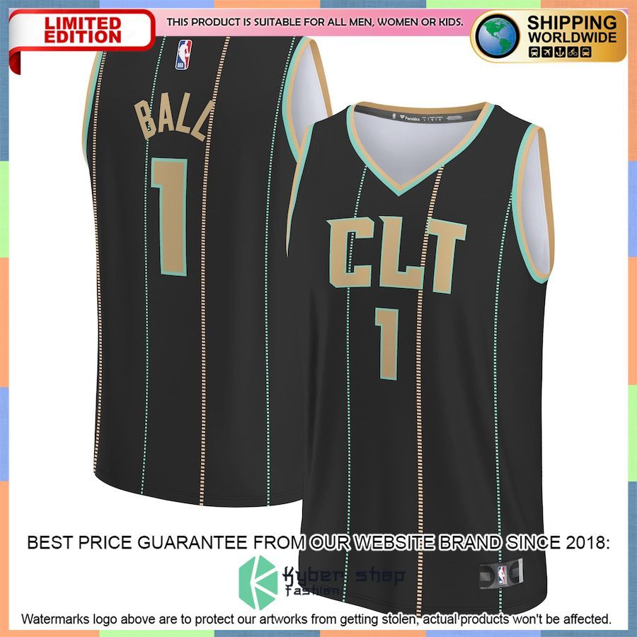 LaMelo Ball Charlotte Hornets 2022-23 Black Basketball Jersey