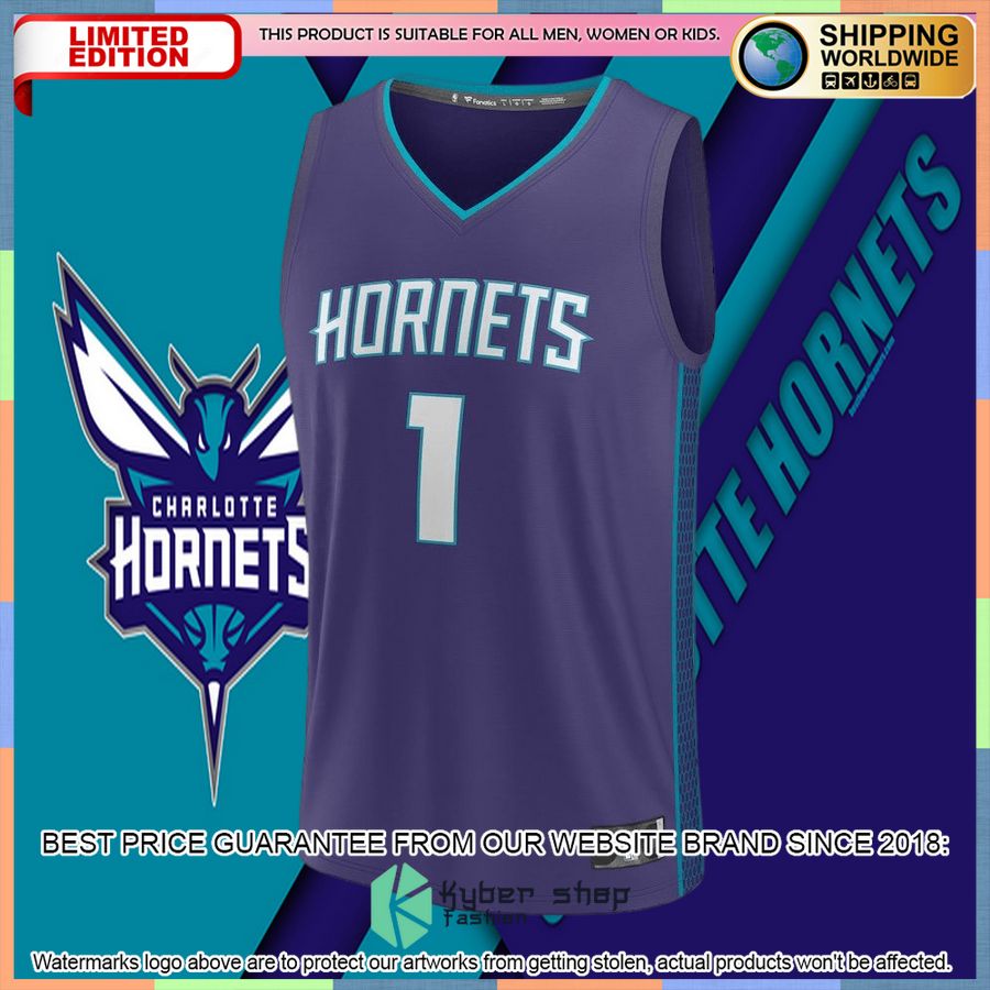 LaMelo Ball Charlotte Hornets Youth 2022-23 Player Purple Basketball Jersey 5 LaMelo Ball Charlotte Hornets Youth 2022-23 Player Purple Basketball Jersey word2