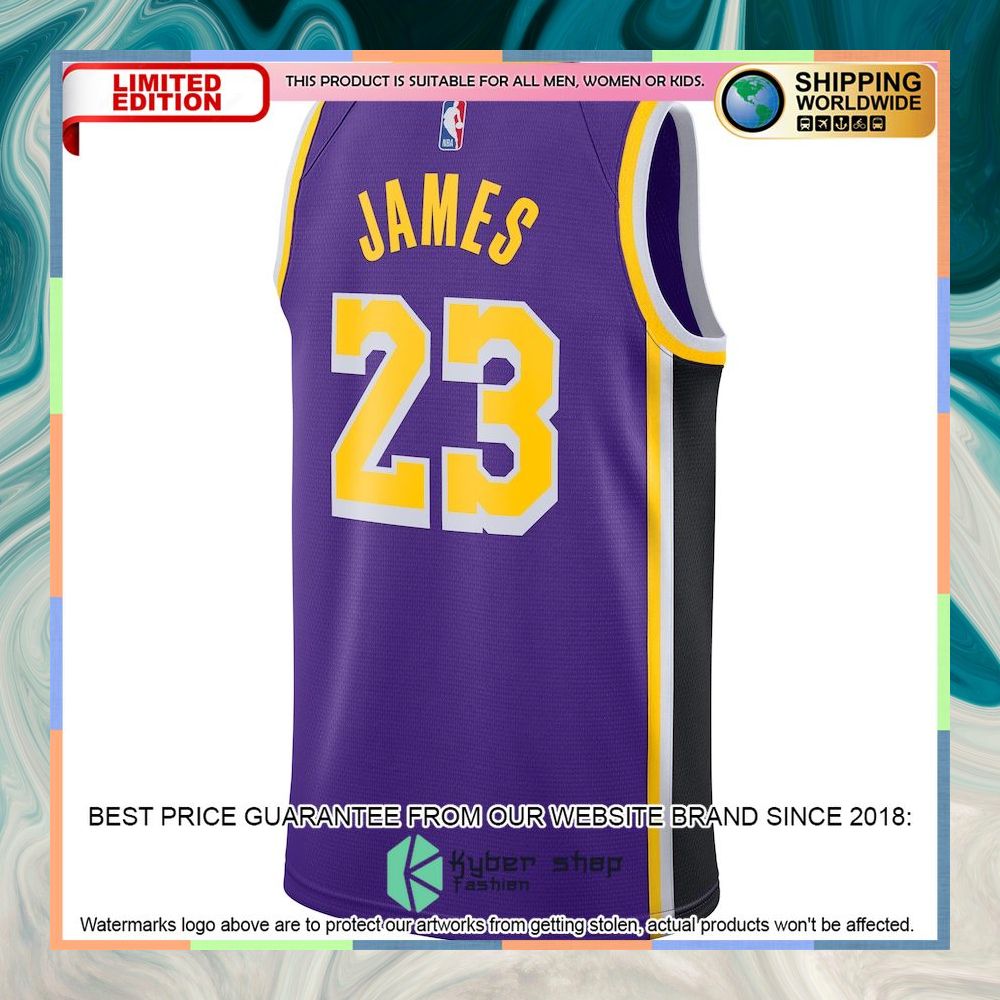 LeBron James Los Angeles Lakers Jordan Brand 2020-21 Purple Basketball Jersey 6 LeBron James Los Angeles Lakers Jordan Brand 2020-21 Purple Basketball Jersey word2