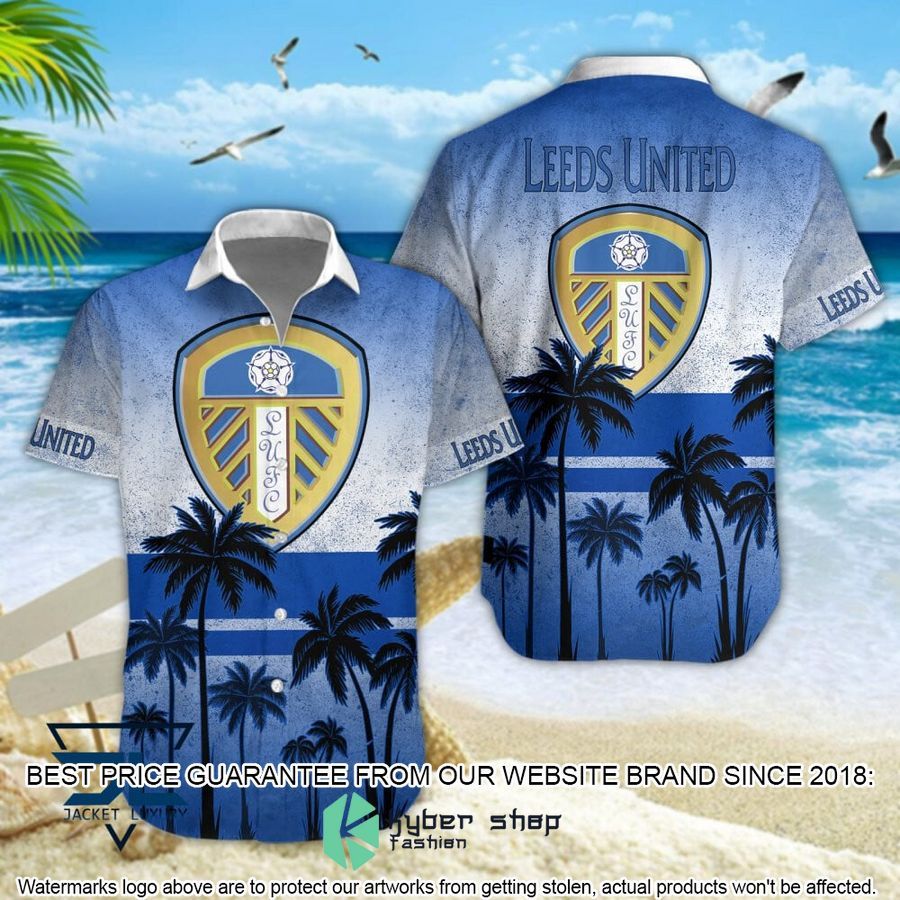 Leeds United F.C Palm Tree Hawaiian Shirt, Shorts