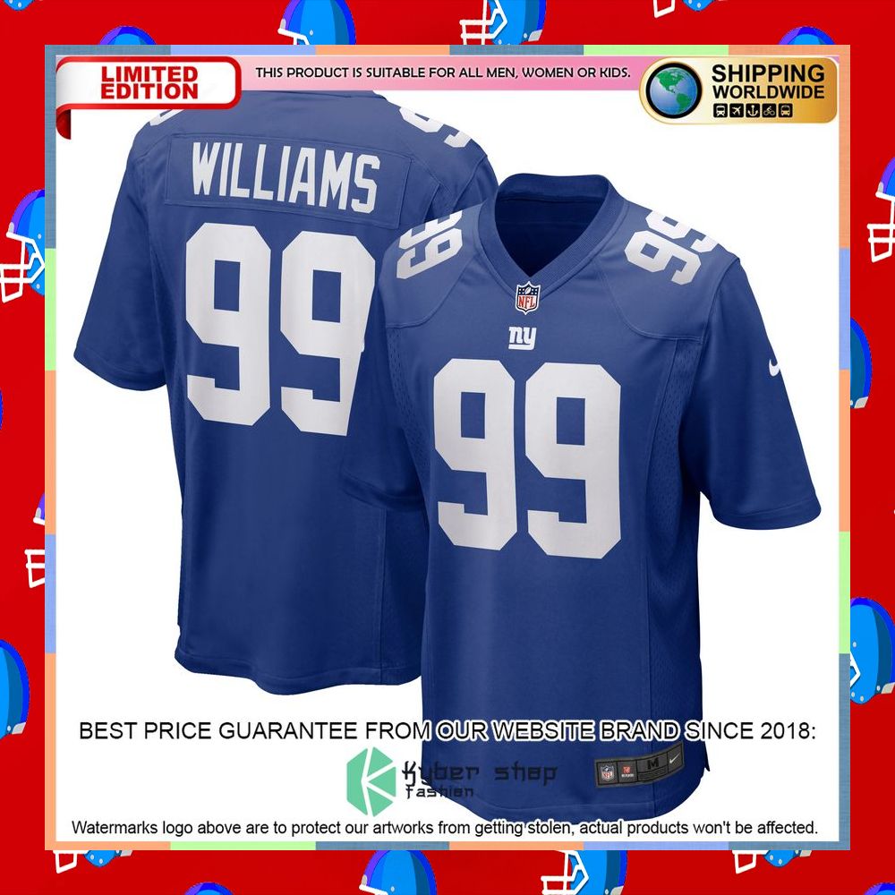 Leonard Williams New York Giants Royal Football Jersey 5 Leonard Williams New York Giants Royal Football Jersey word2