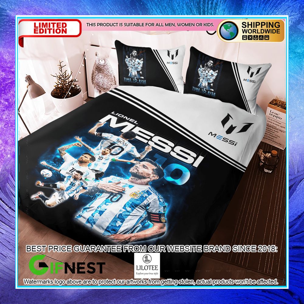 Lionel Messi Champion World Cup 2022 Bedding Set 4 Lionel Messi Champion World Cup 2022 Bedding Set word1