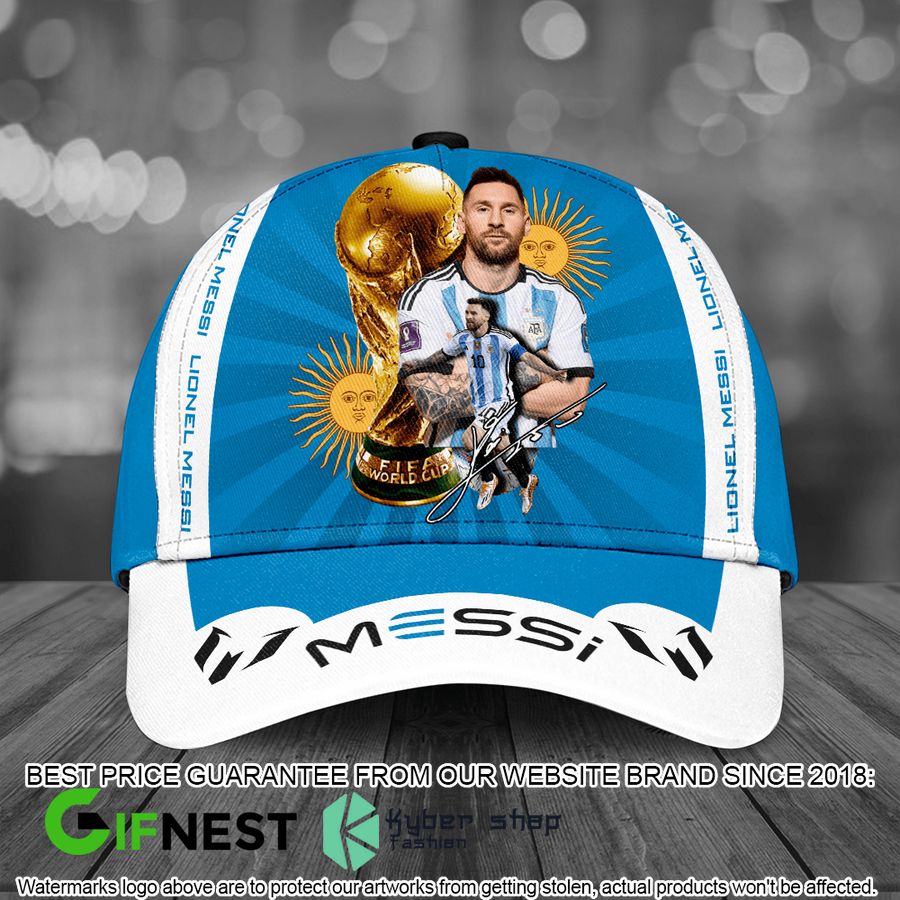 Lionel Messi Champion World Cup 2022 Cap word1