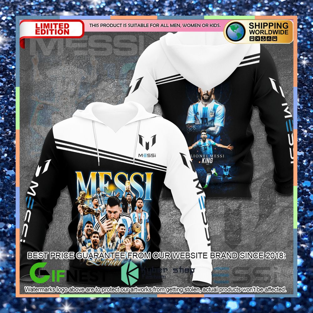 Lionel Messi King Champions World Cup 3D Hoodie, T-shirt 4 Lionel Messi King Champions World Cup 3D Hoodie, T-shirt word3