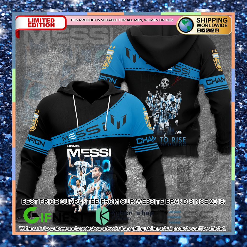 Lionel Messi Time To Rise Fifa World Cup 2022 Black 3D Hoodie, T-shirt 4 Lionel Messi Time To Rise Fifa World Cup 2022 Black 3D Hoodie, T-shirt word1