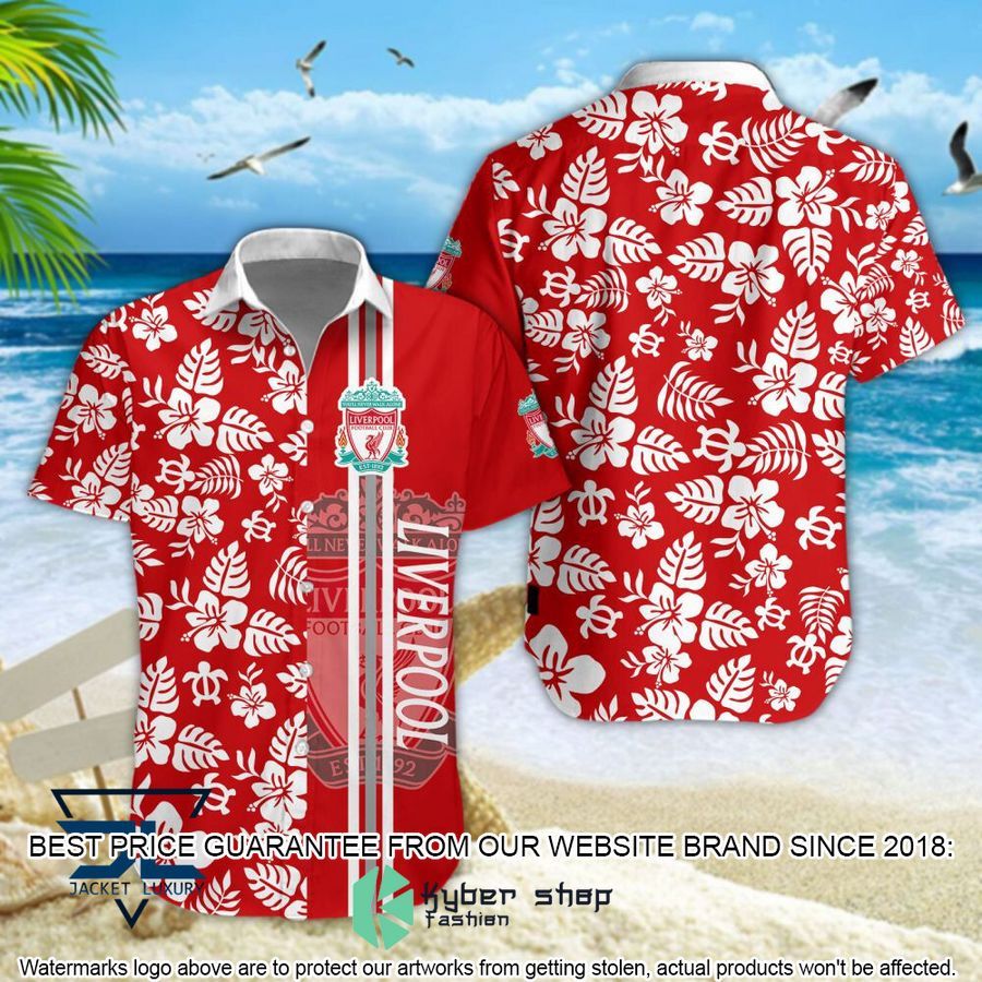 Liverpool F.C Flowers Hawaiian Shirt, Shorts