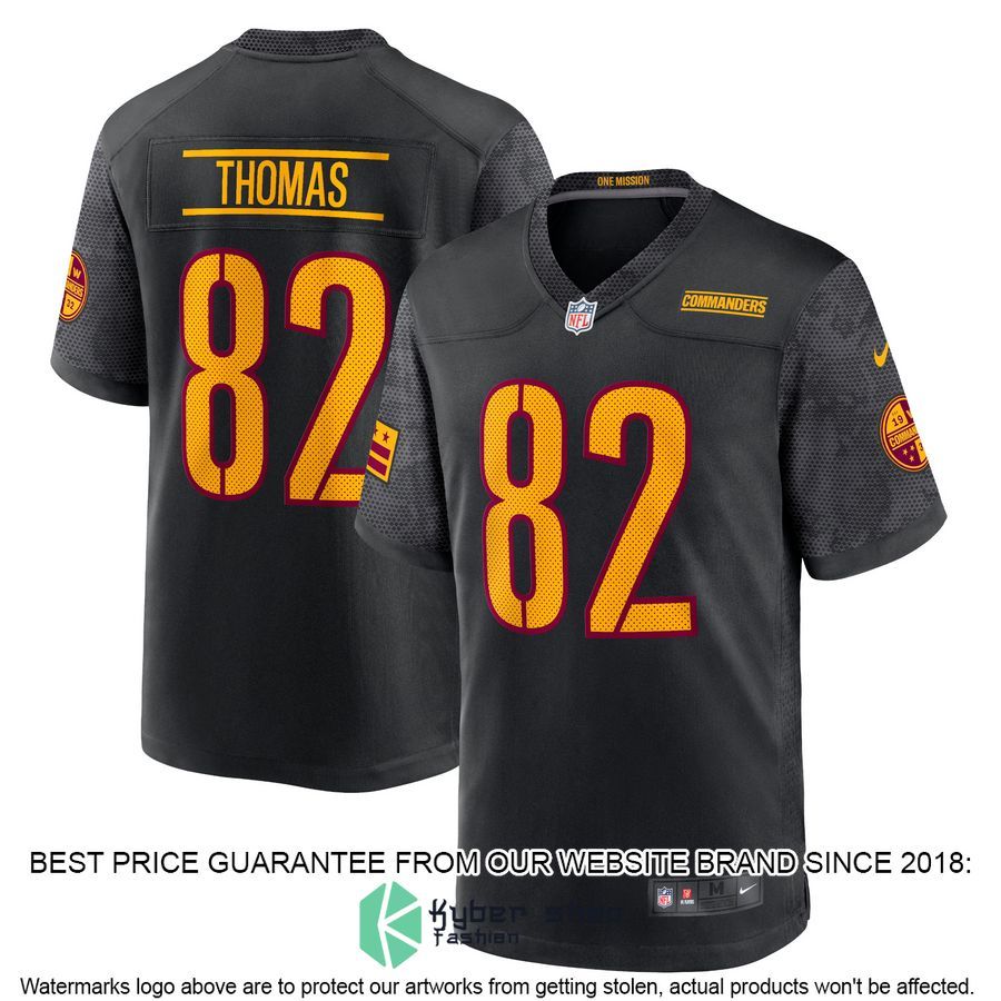 Logan Thomas Washington Commanders Alternate Black Football Jersey