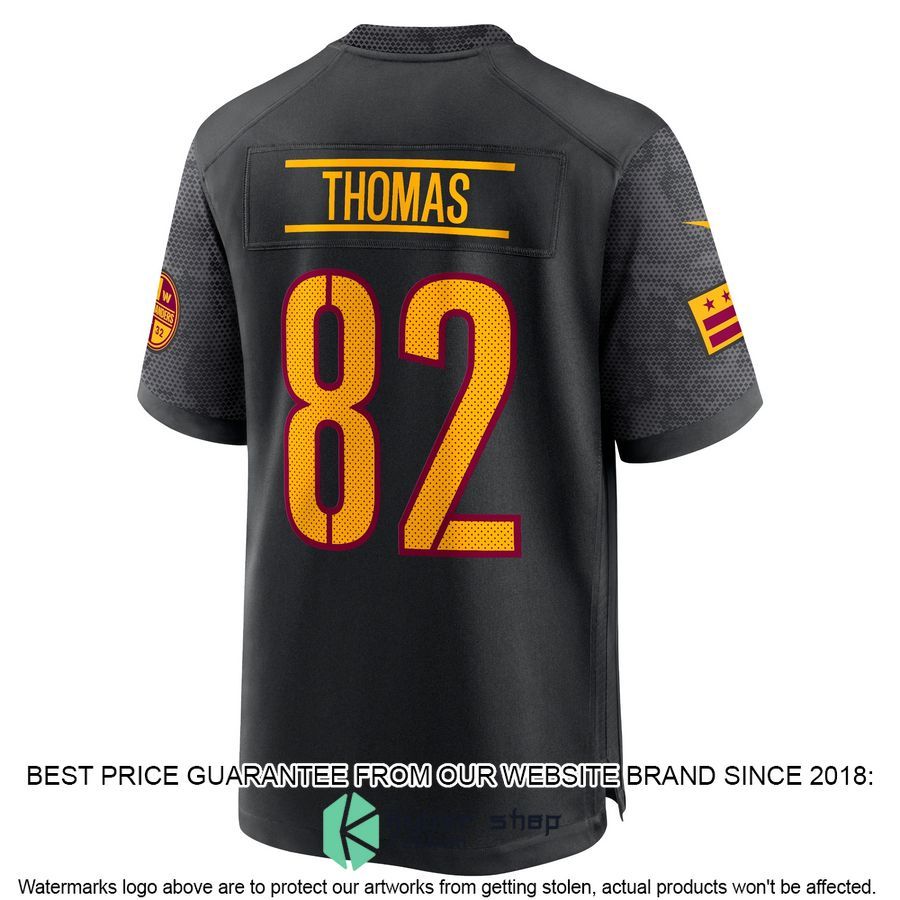 Logan Thomas Washington Commanders Alternate Black Football Jersey 3 Logan Thomas Washington Commanders Alternate Black Football Jersey word1