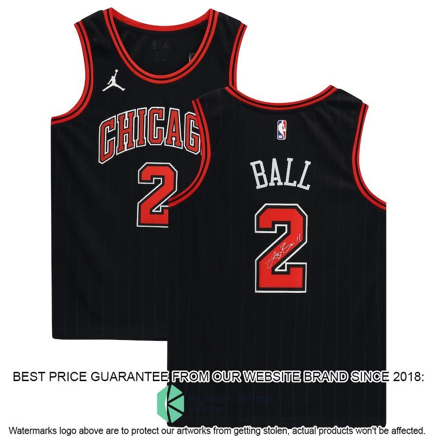 Lonzo Ball Chicago Bulls Jordan Brand 2021-22 Black Basketball Jersey