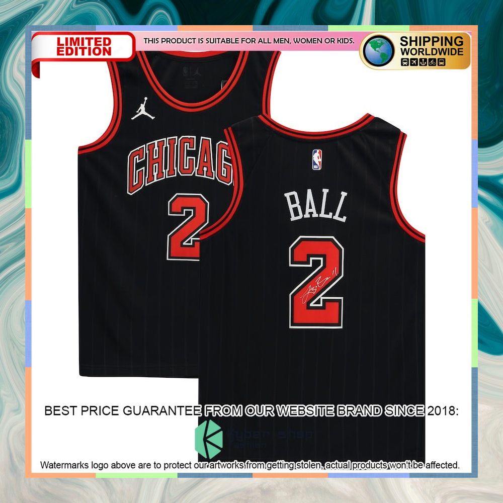Lonzo Ball Chicago Bulls Jordan Brand 2021-22 Black Basketball Jersey 4 Lonzo Ball Chicago Bulls Jordan Brand 2021-22 Black Basketball Jersey word2