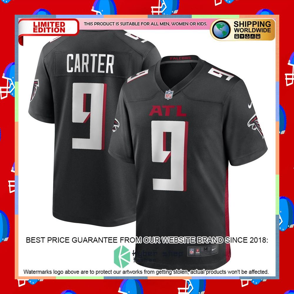 Lorenzo Carter Atlanta Falcons Black Football Jersey 8 Lorenzo Carter Atlanta Falcons Black Football Jersey word1