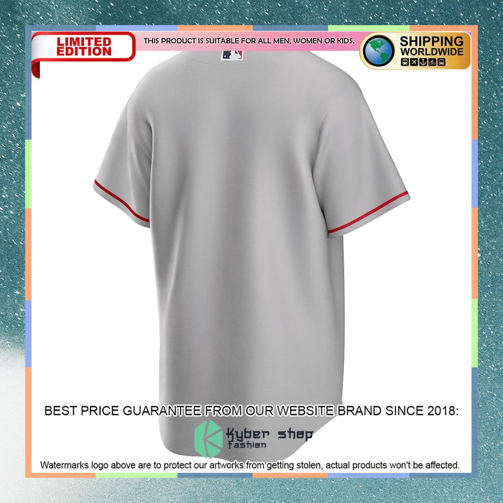 Los Angeles Angels Road Team Gray Baseball Jersey 6 Los Angeles Angels Road Team Gray Baseball Jersey word3