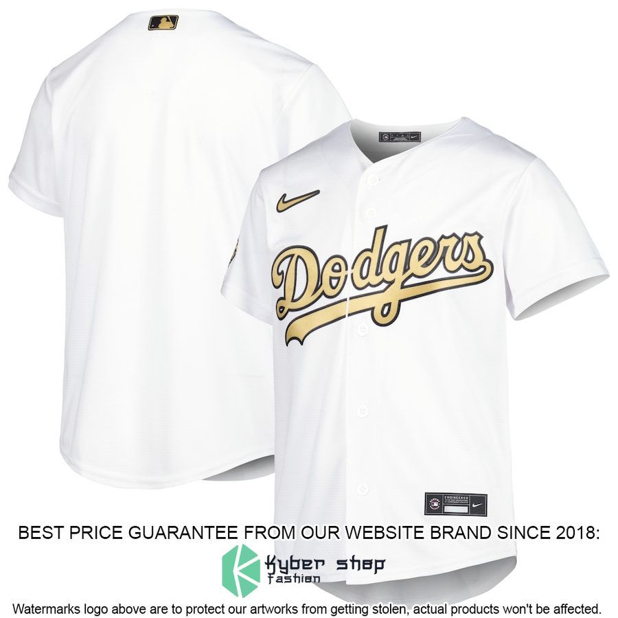 Los Angeles Dodgers Youth 2022 MLB All Star Game White Baseball Jersey word3