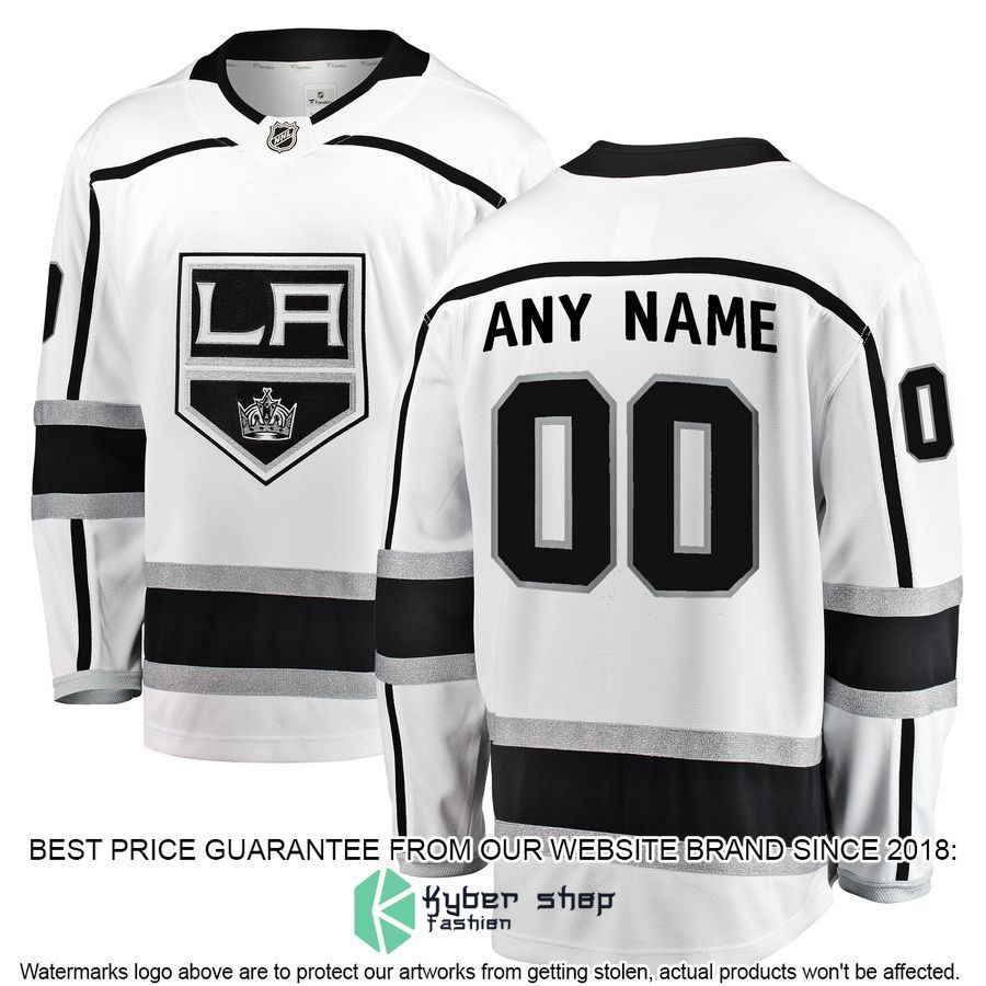 Los Angeles Kings Away Custom White Hockey Jersey