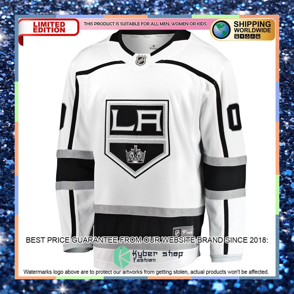 Los Angeles Kings Away Custom White Hockey Jersey 7 Los Angeles Kings Away Custom White Hockey Jersey word1