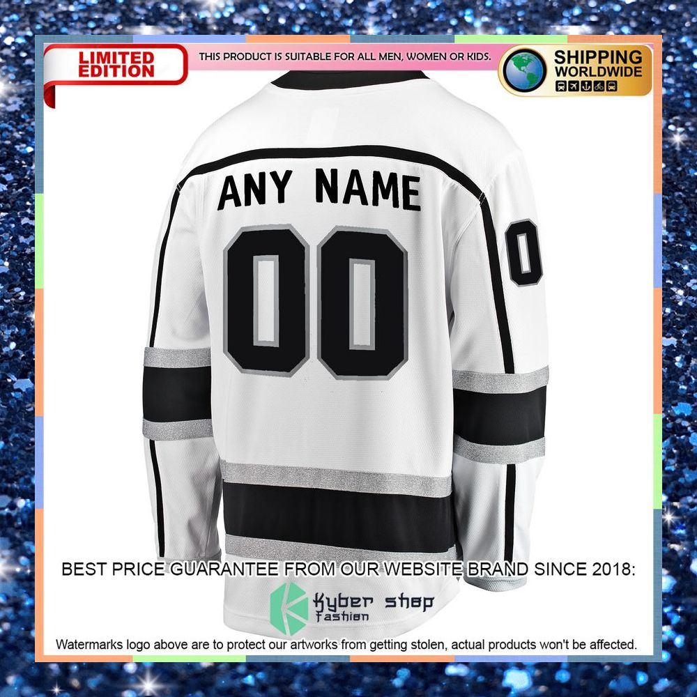 Los Angeles Kings Away Custom White Hockey Jersey 8 Los Angeles Kings Away Custom White Hockey Jersey word1