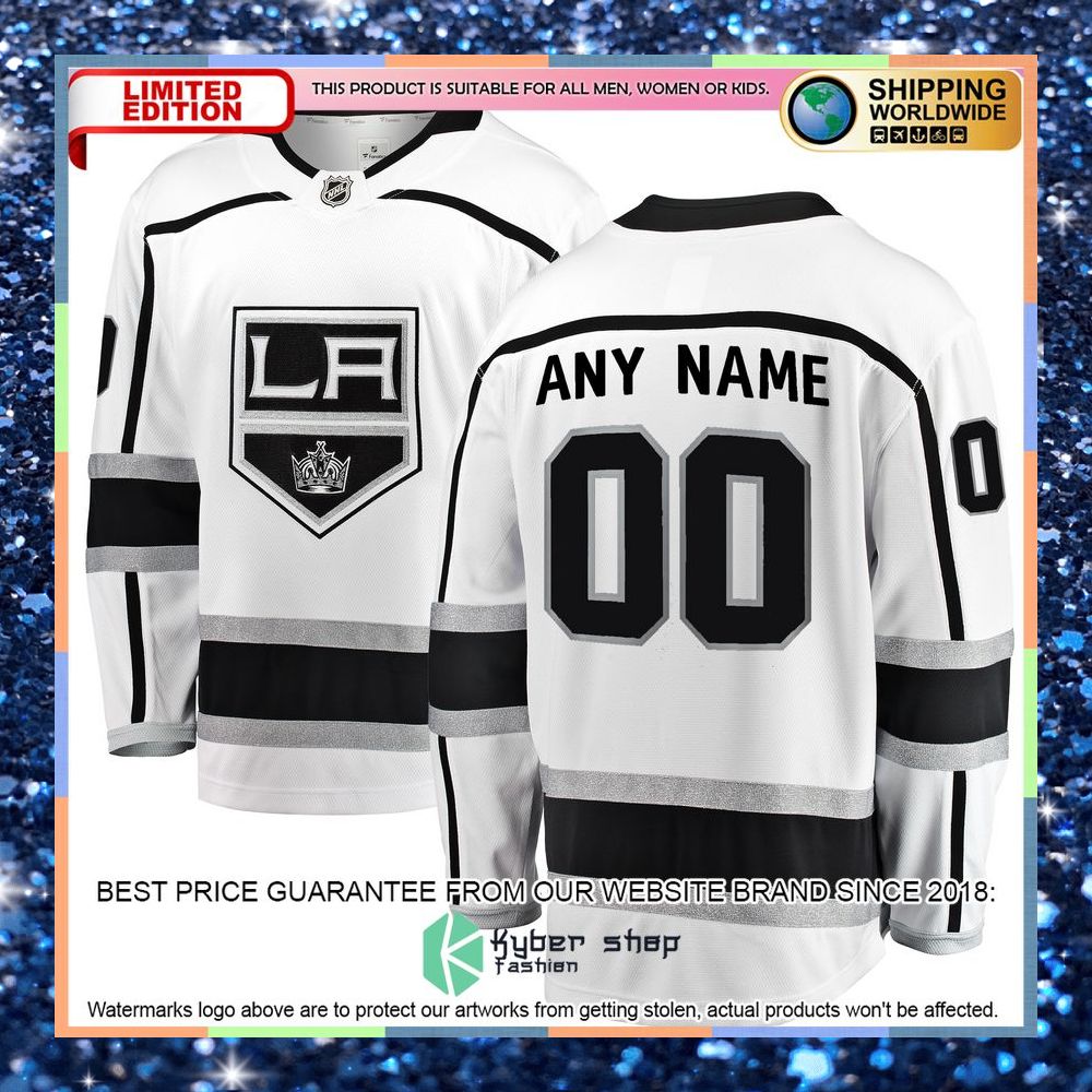 Los Angeles Kings Away Custom White Hockey Jersey 9 Los Angeles Kings Away Custom White Hockey Jersey word1