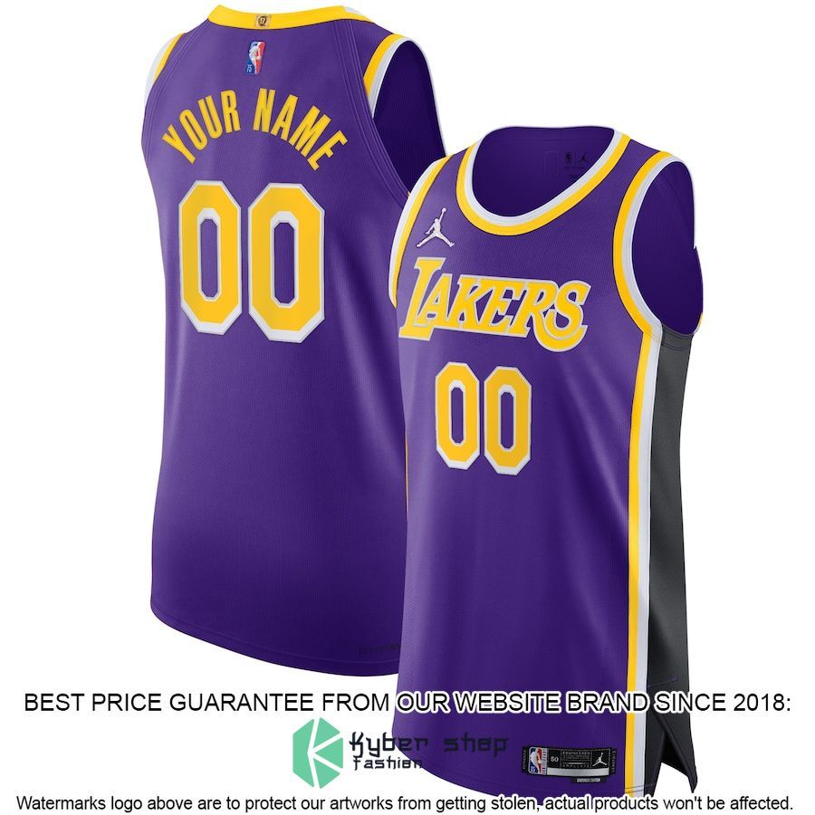 Los Angeles Lakers Jordan Brand 2021-22 Diamond Custom Purple Basketball Jersey