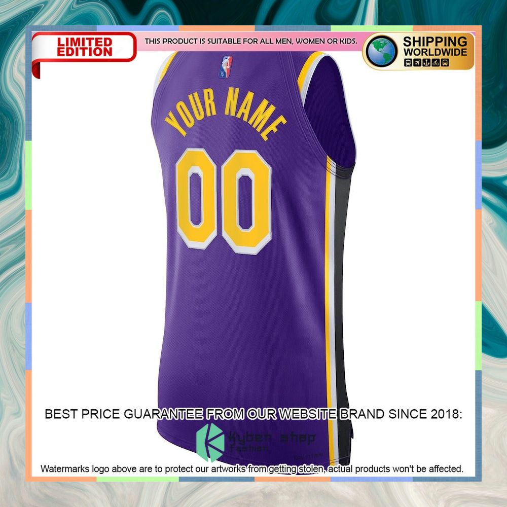 Los Angeles Lakers Jordan Brand 2021-22 Diamond Custom Purple Basketball Jersey 6 Los Angeles Lakers Jordan Brand 2021-22 Diamond Custom Purple Basketball Jersey word3