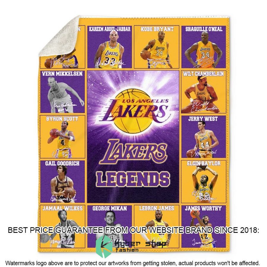 Los Angeles Lakers Legends Fleece Blanket word2