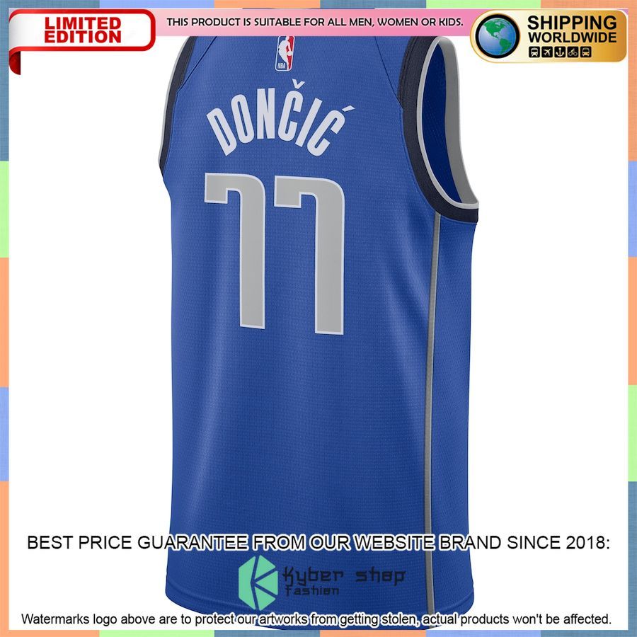 Luka Doncic Dallas Mavericks Nike 2020-21 Royal Basketball Jersey 3 Luka Doncic Dallas Mavericks Nike 2020-21 Royal Basketball Jersey word2