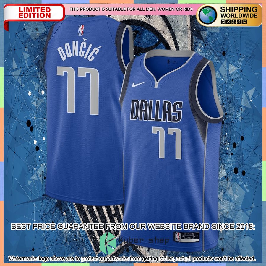Luka Doncic Dallas Mavericks Nike 2020-21 Royal Basketball Jersey 4 Luka Doncic Dallas Mavericks Nike 2020-21 Royal Basketball Jersey word2