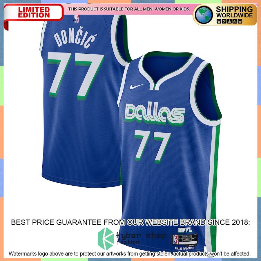 Luka Doncic Dallas Mavericks Nike 2022-23 Blue Basketball Jersey