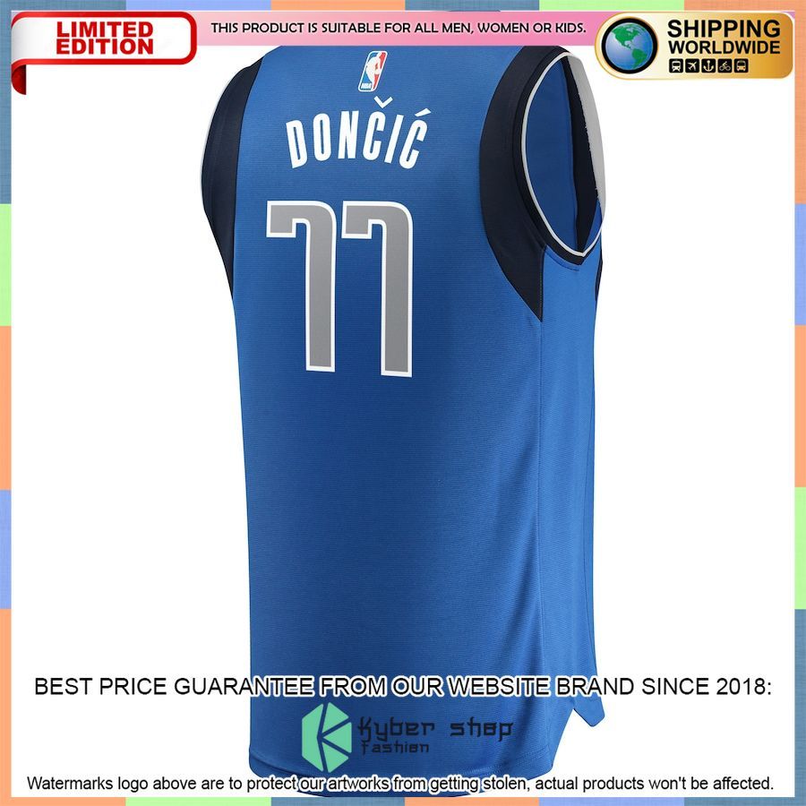 Luka Doncic Dallas Mavericks Youth Blue Basketball Jersey 3 Luka Doncic Dallas Mavericks Youth Blue Basketball Jersey word2