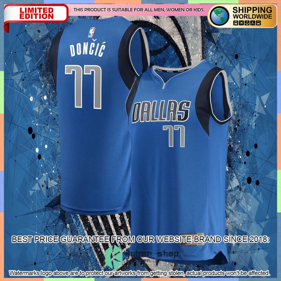 Luka Doncic Dallas Mavericks Youth Blue Basketball Jersey 4 Luka Doncic Dallas Mavericks Youth Blue Basketball Jersey word2