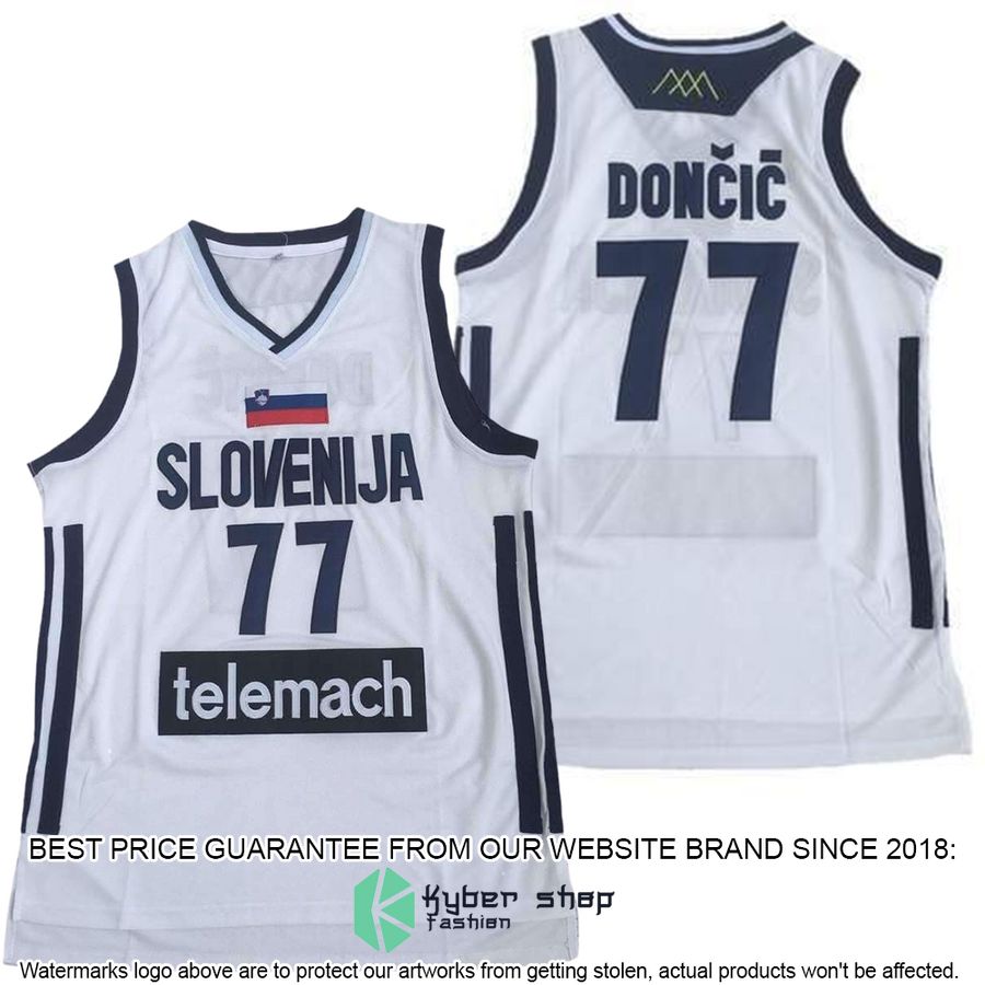Luka Doncic Slovenia Euroleague Basketball Jersey word3