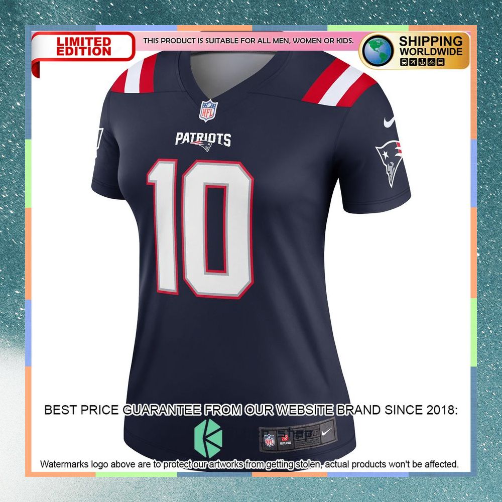 Mac Jones New England Patriots Women's Legend Navy Football Jersey 6 Mac Jones New England Patriots Women's Legend Navy Football Jersey word2