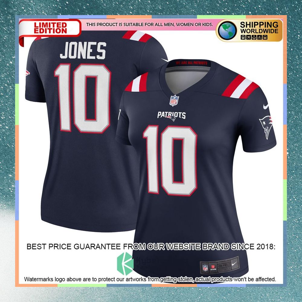 Mac Jones New England Patriots Women's Legend Navy Football Jersey 8 Mac Jones New England Patriots Women's Legend Navy Football Jersey word2