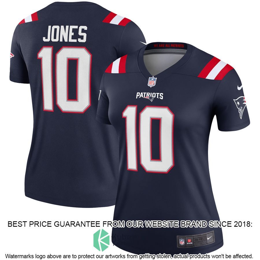 Mac Jones New England Patriots Women's Legend Navy Football Jersey 4 Mac Jones New England Patriots Women's Legend Navy Football Jersey word2
