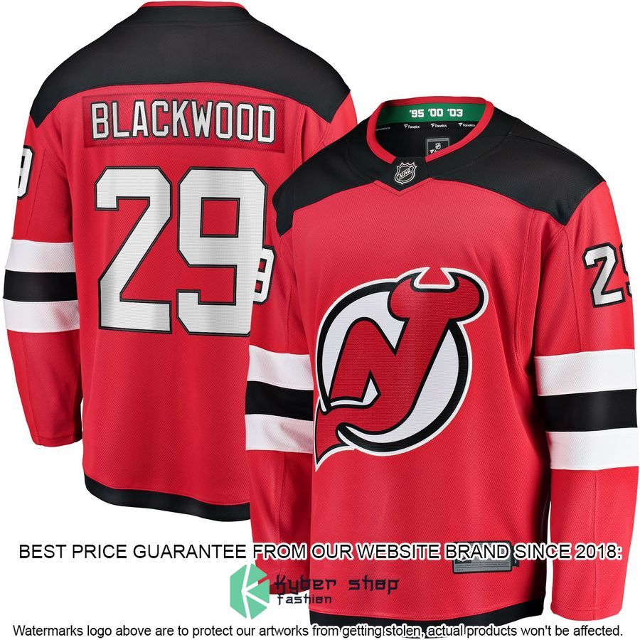 Mackenzie Blackwood New Jersey Devils Home Red Hockey Jersey 4 Mackenzie Blackwood New Jersey Devils Home Red Hockey Jersey word2