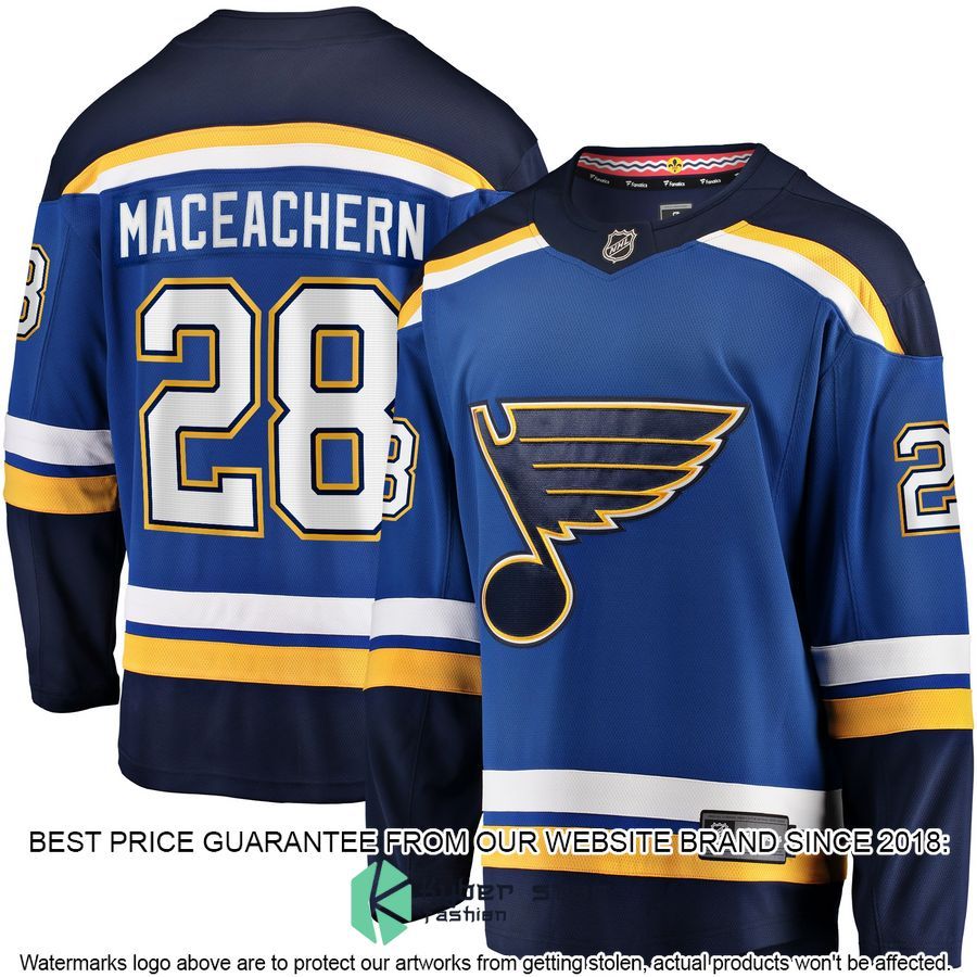 Mackenzie MacEachern St. Louis Blues Blue Hockey Jersey
