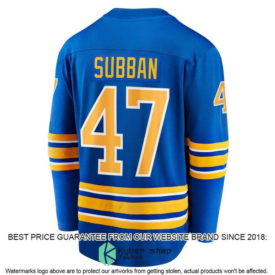 Malcolm Subban Buffalo Sabres Royal Hockey Jersey 3 Malcolm Subban Buffalo Sabres Royal Hockey Jersey word3
