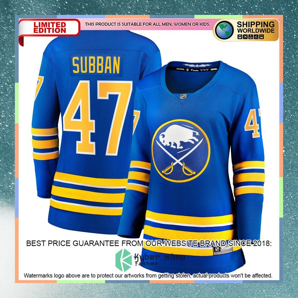 Malcolm Subban Buffalo Sabres Women's Royal Hockey Jersey 5 Malcolm Subban Buffalo Sabres Women's Royal Hockey Jersey word1
